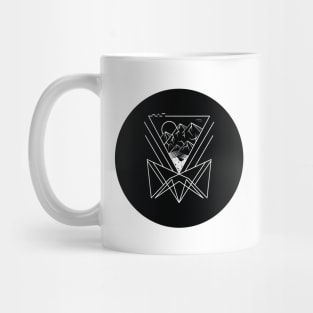 Symmetrical Mountain Landscape Illustration Mug